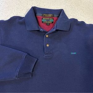 Alexander Julian Colours Polo Shirt size M Vintage Long Sleeve